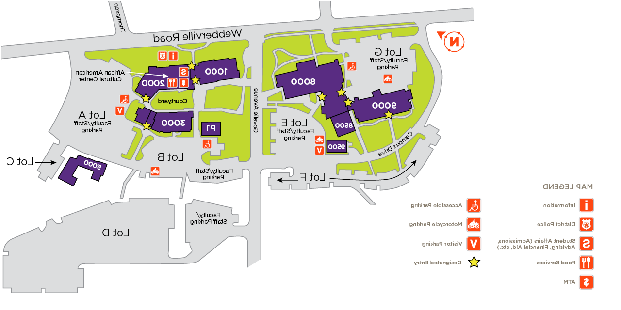 An interactive map of the ACC Eastview Campus.